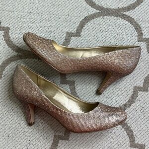 Call It Spring Gold Glitter 3” Heels